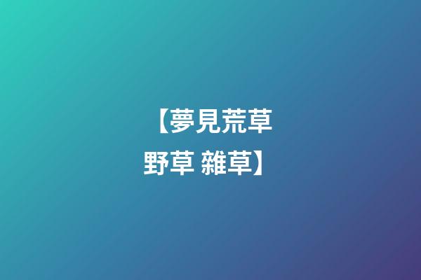 【夢見荒草 野草 雜草】